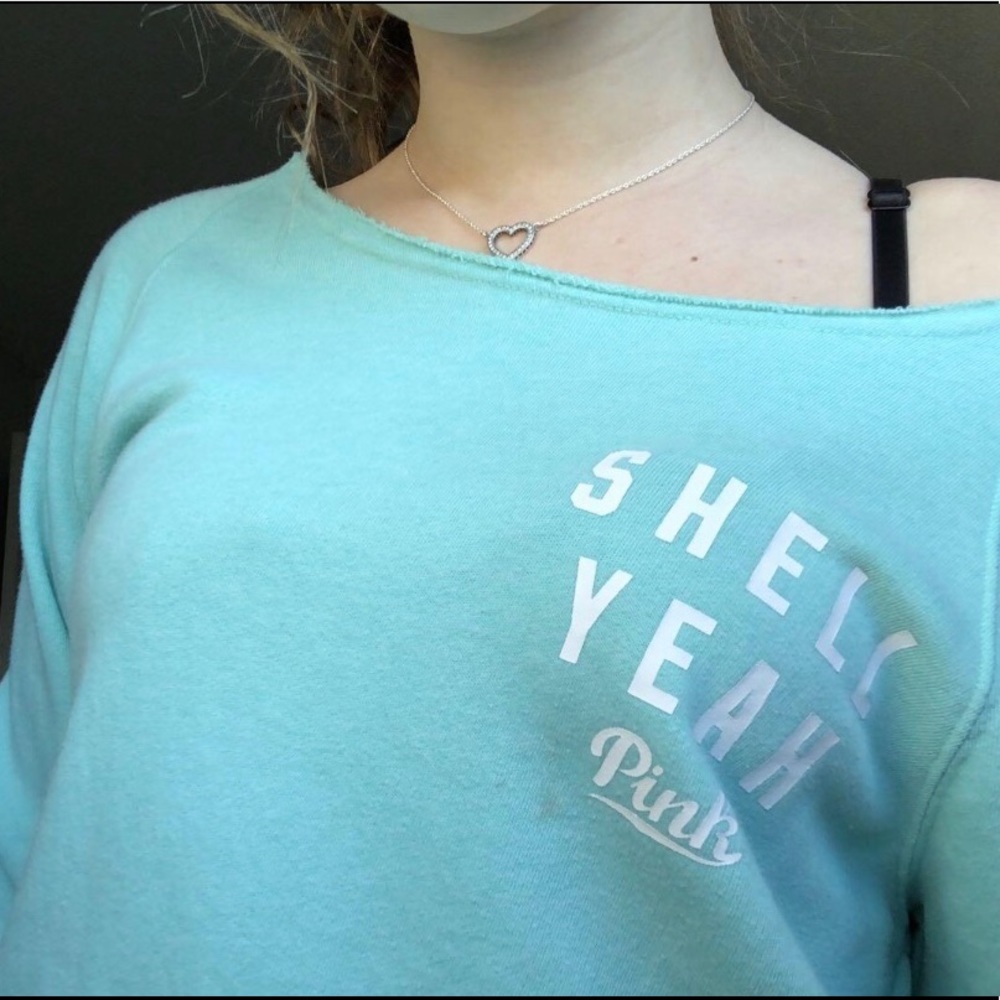 victoria secret pink “shell yeah” sweater